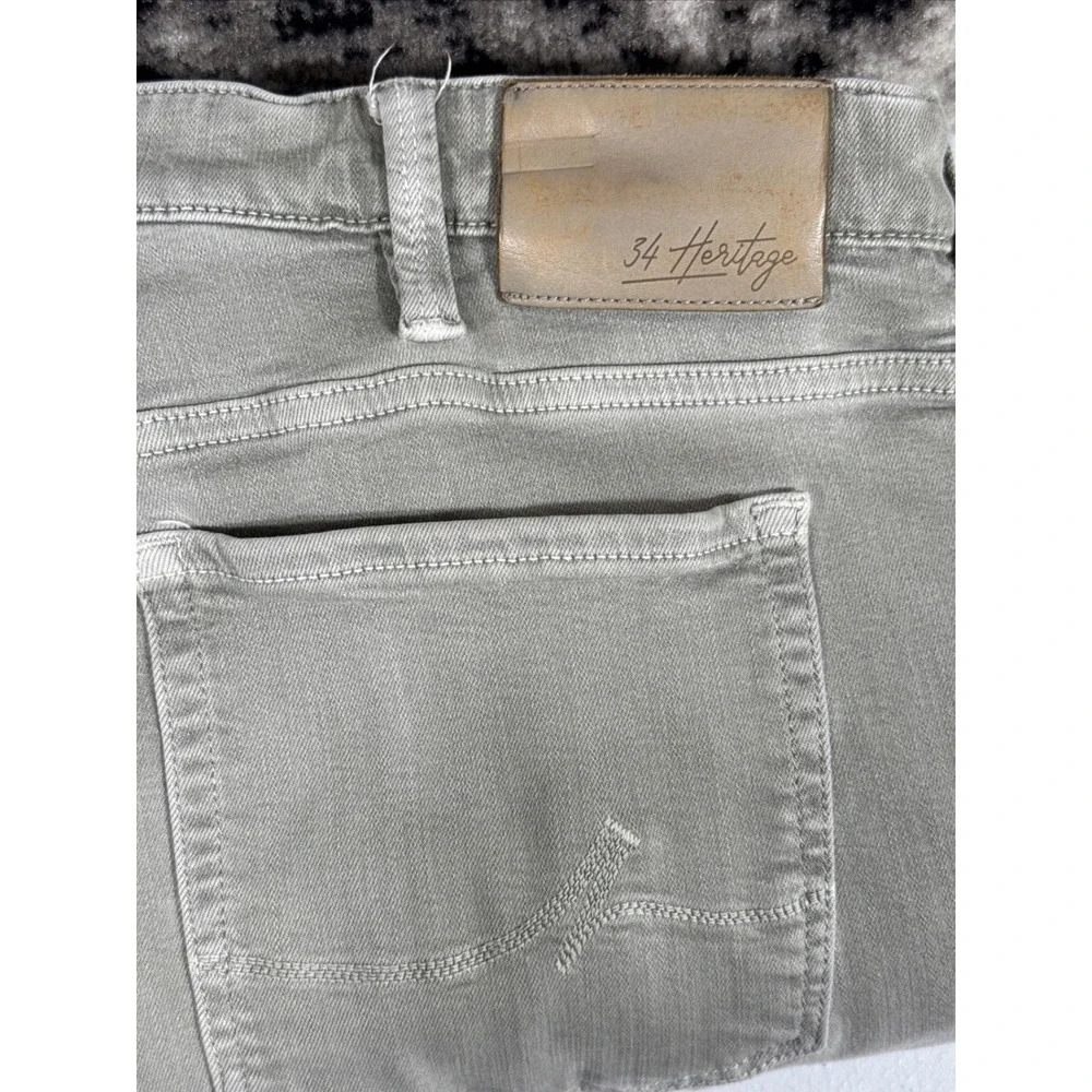 34 Heritage Courage Mid Rise Straight‎ Leg Mens 38x27 Jeans Light Grey